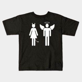 Angel and demon couple Kids T-Shirt